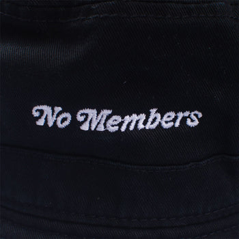 Embroidered Logo Bucket Hat Black - W22