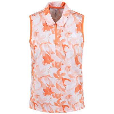 Womens Our Fairway Floral SL Polo Coral Fusion - SS23