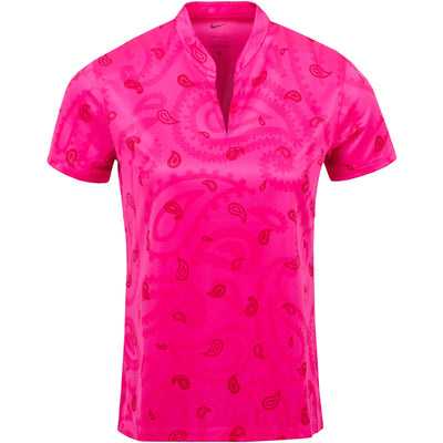 Womens Dri-Fit Victory Allover Jacquard Print Polo Pink Prime - SS22