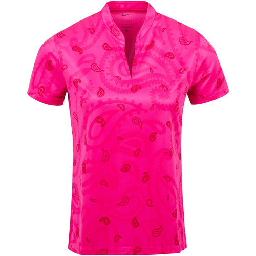 Womens Dri-Fit Victory Allover Jacquard Print Polo Pink Prime - SS22