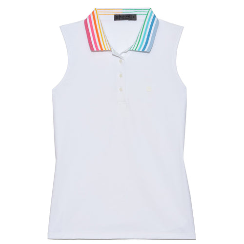 Womens Colour Blend Silky Tech SL Polo Snow - SS23