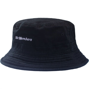 Embroidered Logo Bucket Hat Black - W22